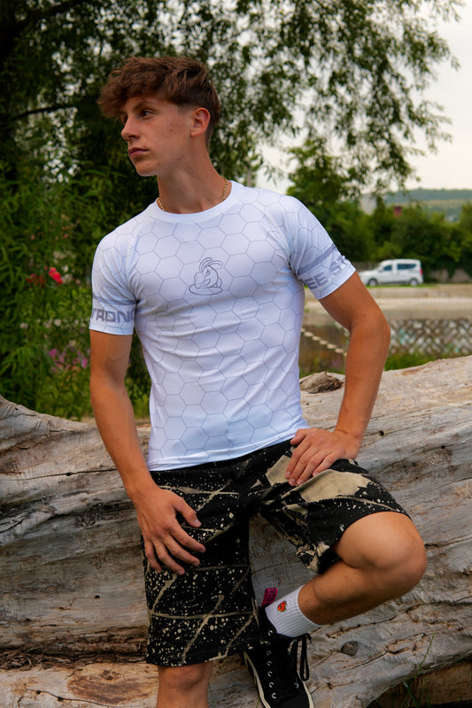White compression T-shirt