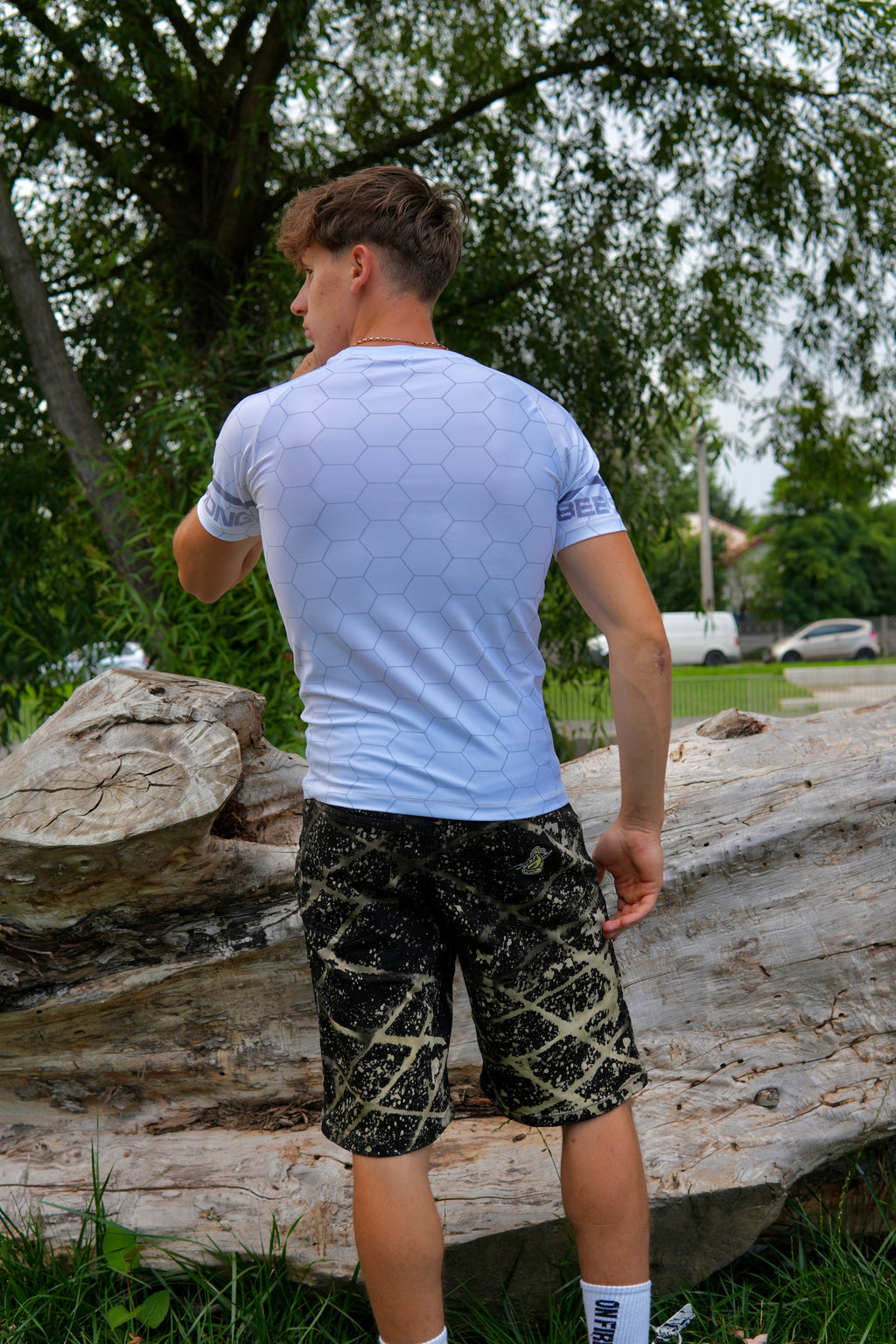White compression T-shirt
